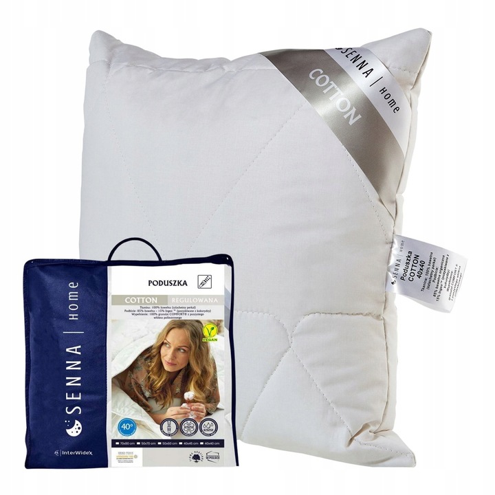 Perna 40×40 COTTON Percale 100% bumbac Ingeo