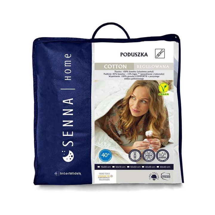 Párna, 40×40, PAMUT Percale 100% pamut Ingeo