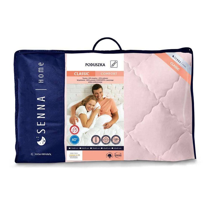 Párna 50×70 Classic Comfort antiallergén Pink