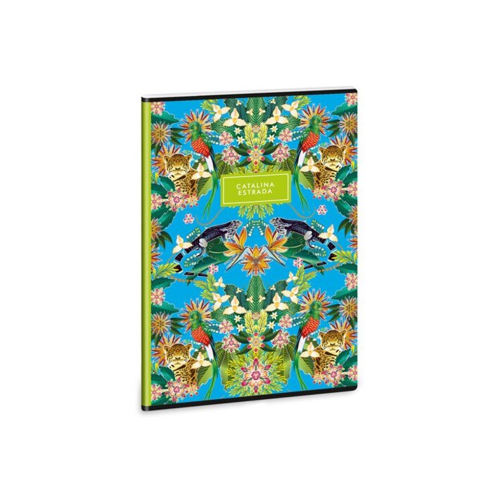 Тетрадка А4 Ars Una Catalina Iguana Jungle, Формат А4, 40 листа, Широки редове, Многоцветен