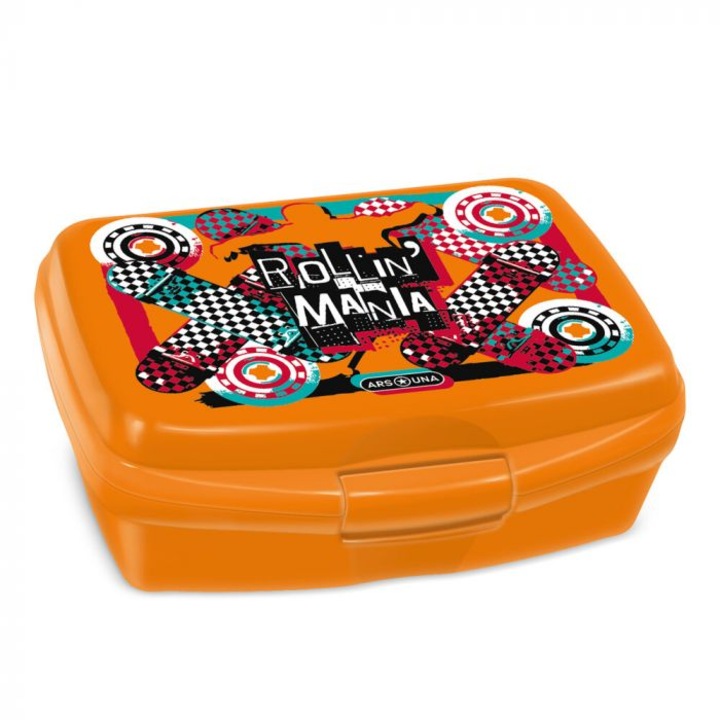Кутия за храна Аrs Una Rollin mania, С едно отделение, 16.5 x 6 x 13.5, Оранжев
