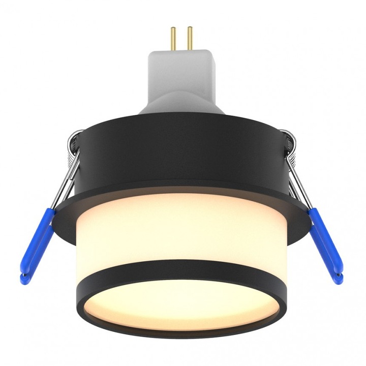 Луна Lightex, GX5.3, max 7W, 40х68mm/cut, 62mm, Черен акрил