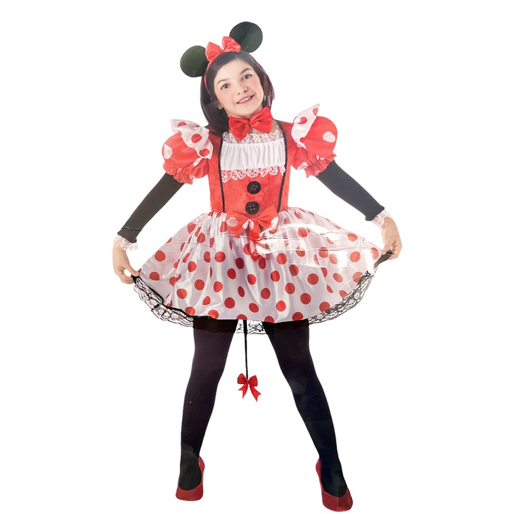 Costum de carnaval pentru copii, Fiori Paolo, Poliester, 3 piese, 9-11 ani, 130cm, Rosu