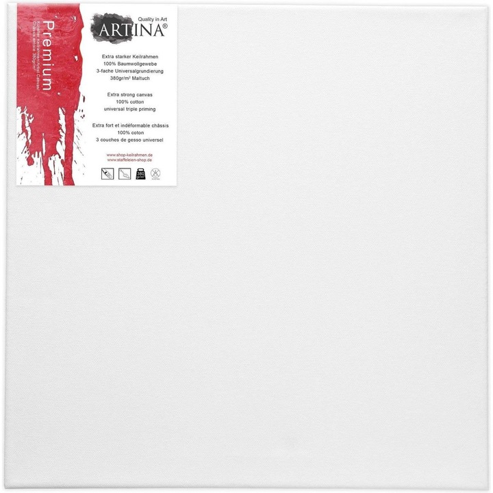 Платно за рисуване Artina, 80x80см, 3D, Бял