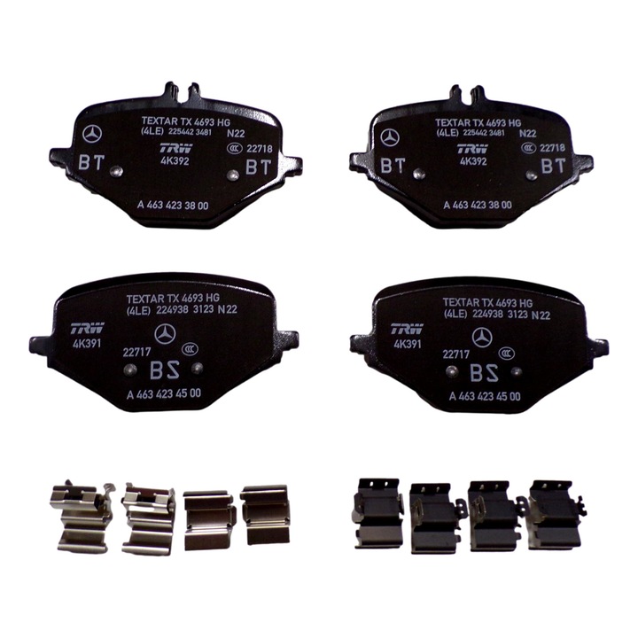 Hátsó fékbetétek, Mercedes-Benz, W463 GLE-hez, Fekete