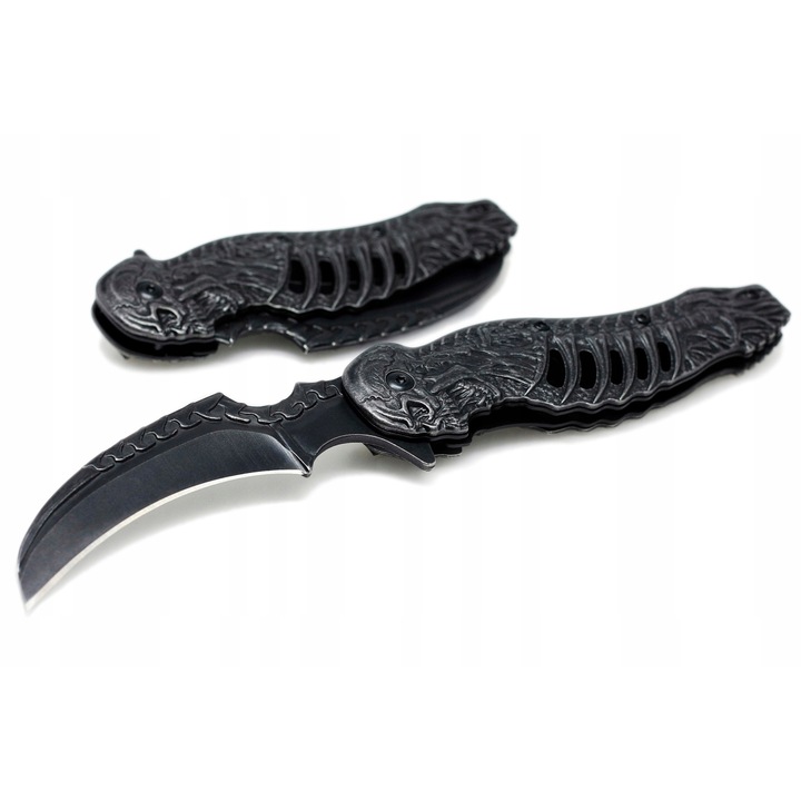 Cutit pliabil, Benys, Karambit, Otel inoxidabil, Negru