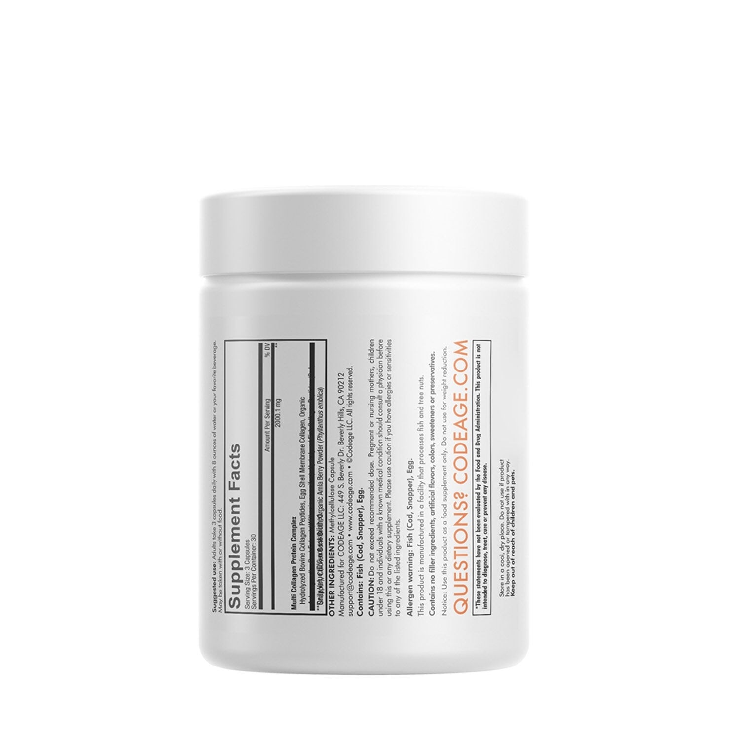 CodeAge Hidrolyzed Multi Collagen, Colagen Hidrolizat, 90 capsule - eMAG.ro