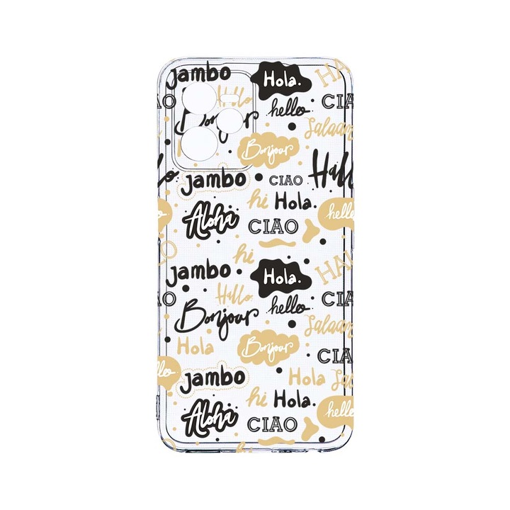 Силиконов калъф BestCase за Realme Narzo 50A Prime / C35, Hello, Camera Protection, Clear Silicon 2MM, T 78