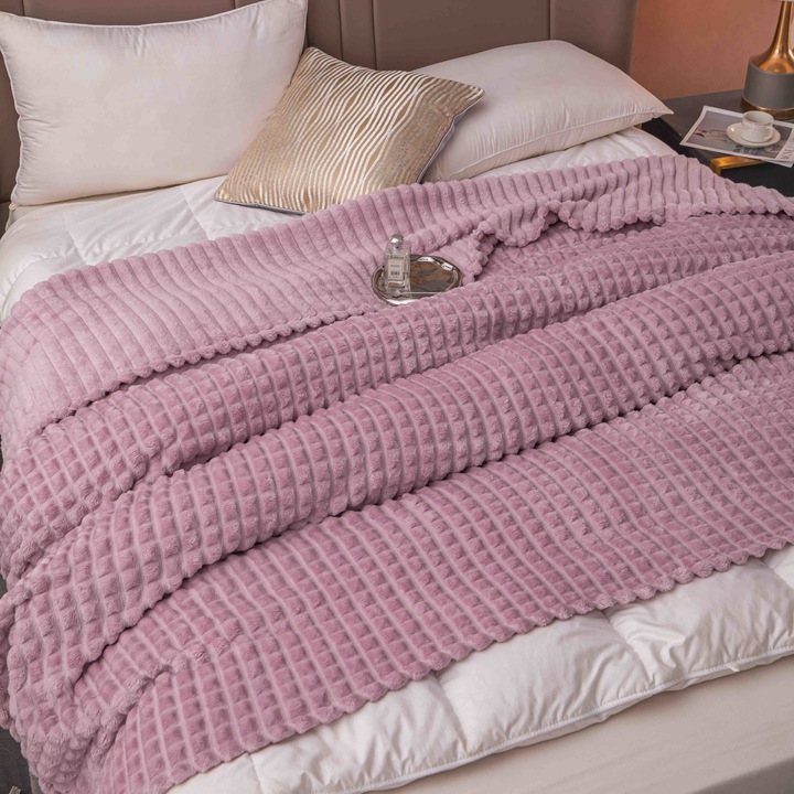Одеяло Cocolino, за двойно легло, Обикновен, модел Grofted Type, 2 човека, 200x230см, Лилаво