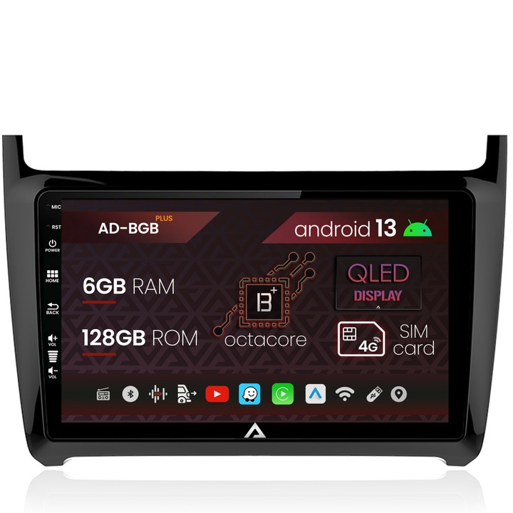 Navigatie Autodrop Volkswagen Polo (2014, ), Android 13, B-Octacore, 6GB RAM, 128GB ROM, 9 Inch - AD-BGB9006, AD-BGRKIT033