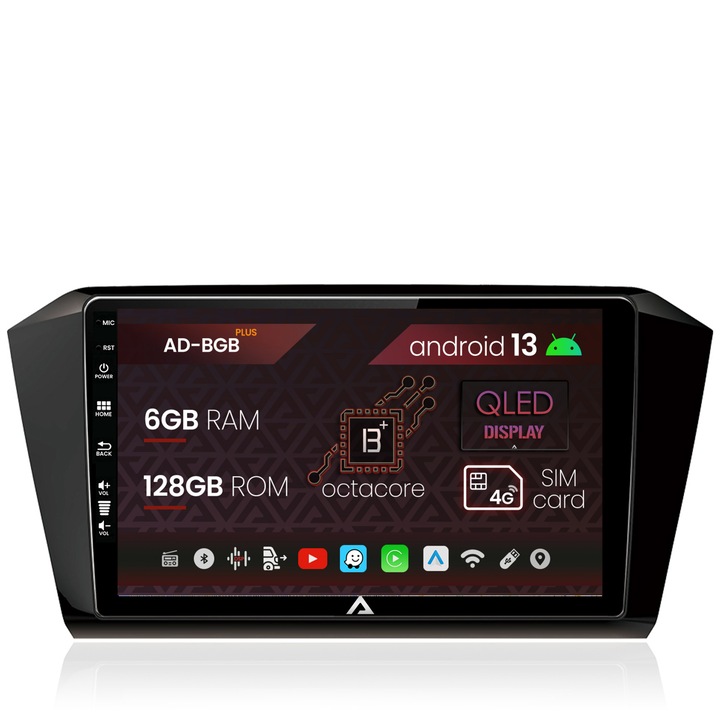 Navigatie Autodrop Volkswagen Passat B8, Android 13, B-Octacore, 6GB RAM, 128GB ROM, 10.1 INCH - AD-BGB10006, AD-BGRKIT037