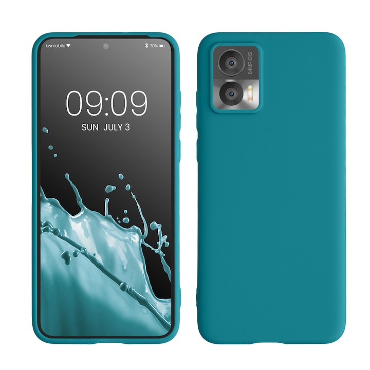 Kwmobile tok Motorola Edge 30 Neo, szilikon, kék, 60081.78