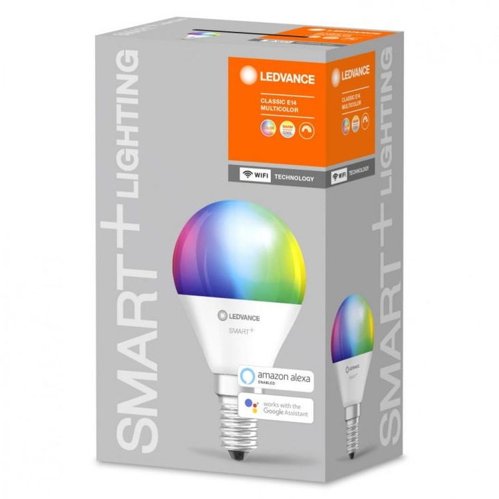 Bec Led Ledvance SMART+ WiFi Mini Bulb Multicolour, E14, 5W (40W), 230V ...