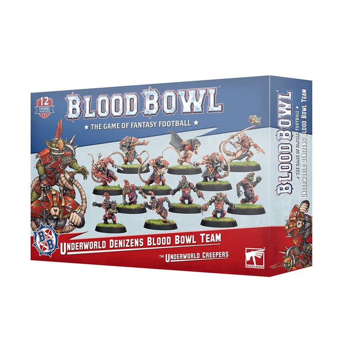 Extensie de joc Blood Bowl, Echipa Underworld Denizens, Games Workshop, 50 piese, gri