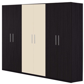 Sifonier Mondo 6U, Wenge/Crem, 220x240x50 cm Sifonier Mondo 6U, Wenge/Crem, 220x240x50 cm