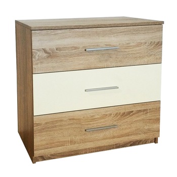 Comoda cu 3 sertare, Bardolino/Crem Comoda cu 3 sertare, Bardolino/Crem