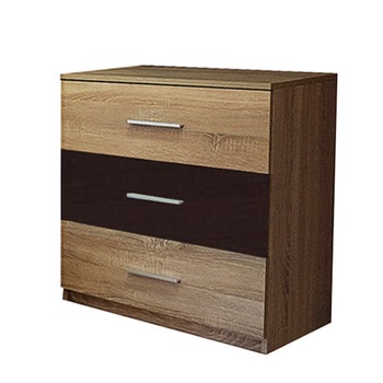 Comoda cu 3 sertare, Bardolino/Wenge Comoda cu 3 sertare, Bardolino/Wenge