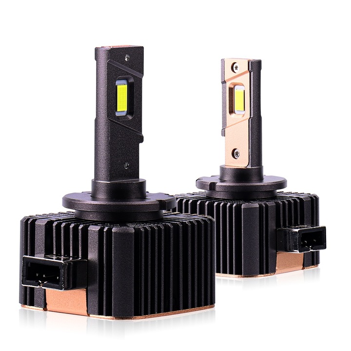Set 2 becuri D1S LED, LOONATIQ, 16000 Lumeni, 6000k, 110w, Extra luminozitate, Conversie HID to LED, Canbus, Fara eroare, 12V - 24V, Aluminiu