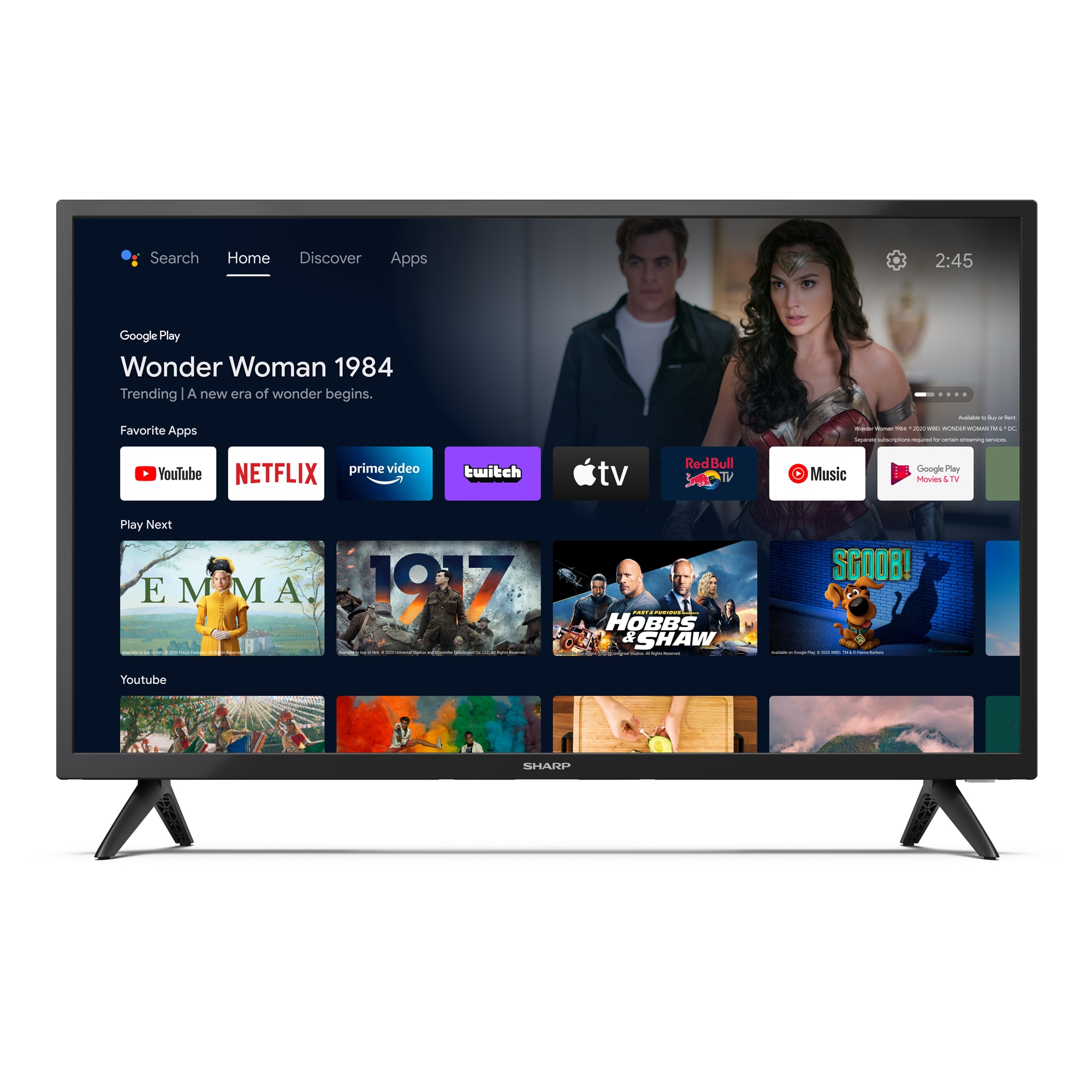 Телевизор Sharp 32FG2EA, HD, LED Smart Android TV, 32" (81 см) - eMAG.bg