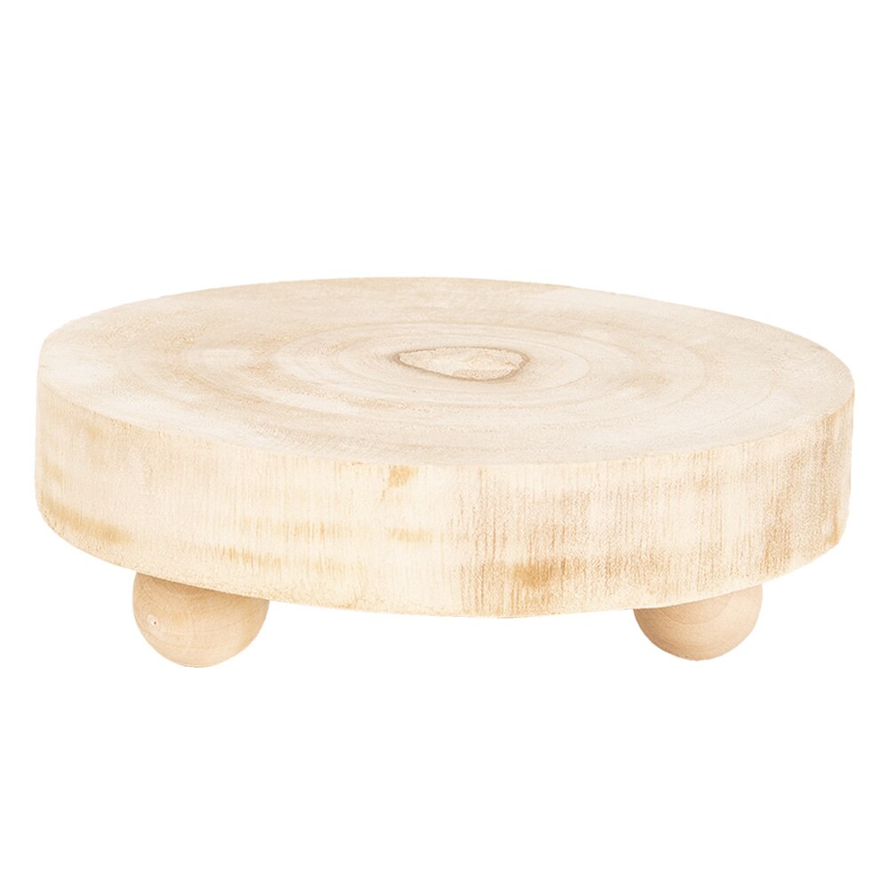 Set 4 suporturi flori lemn natur 23x6 cm - eMAG.ro