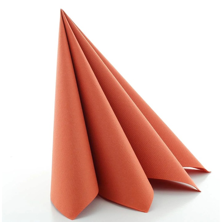 Servetele de masa Mank Horeca, Linclass® Airlaid, Terracotta Caramiziu, 40 x 40 cm, Ideale pentru Nunta, Petreceri, Botezuri, Paste Set 50