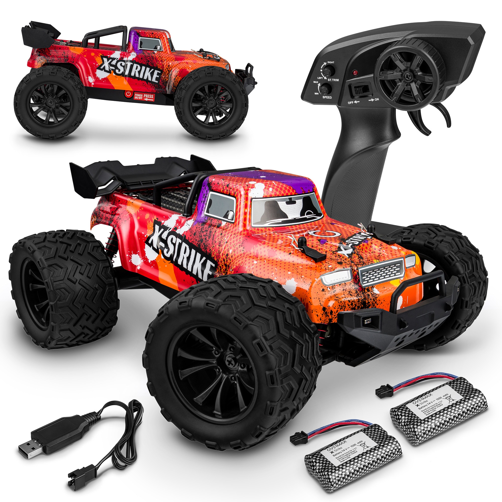 Masina cu telecomanda Overmax X-Strike, off-road 1:16, viteza de