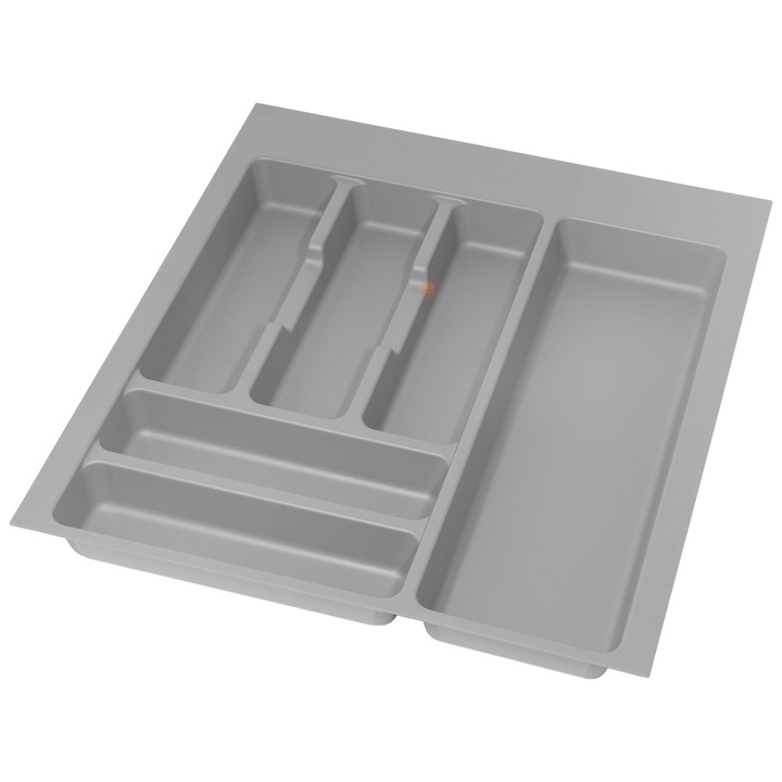 Suport organizare tacamuri, pentru latime exterioara corp 500 mm, montabil in sertar de bucatarie, Emuca, gri