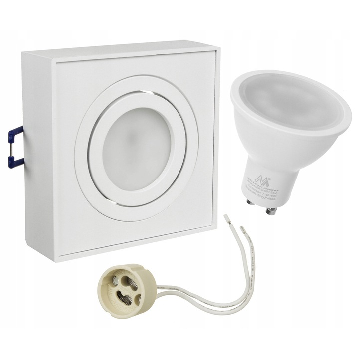 Комплект осветителни тела за вграждане MCE464 W, 7W и Led GU10