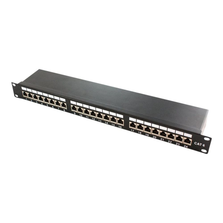 Logilink Cat.6A patch panel 24-port STP, fekete (NP0061)