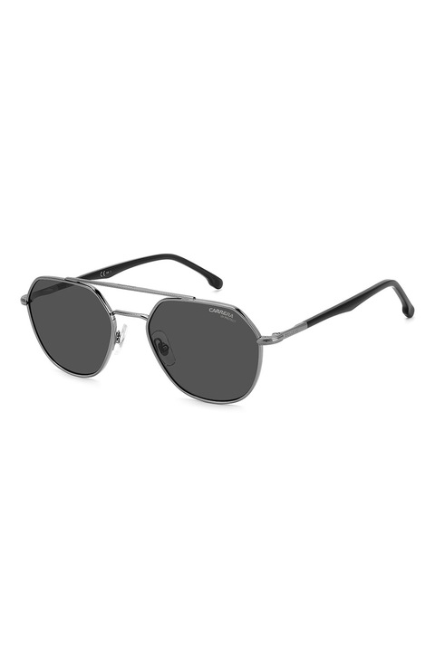 Carrera, Унисекс слънчеви очила Aviator, Черен, Сребрист