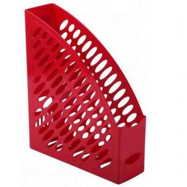 Suport plastic vertical pentru documente D-ROM, rosu