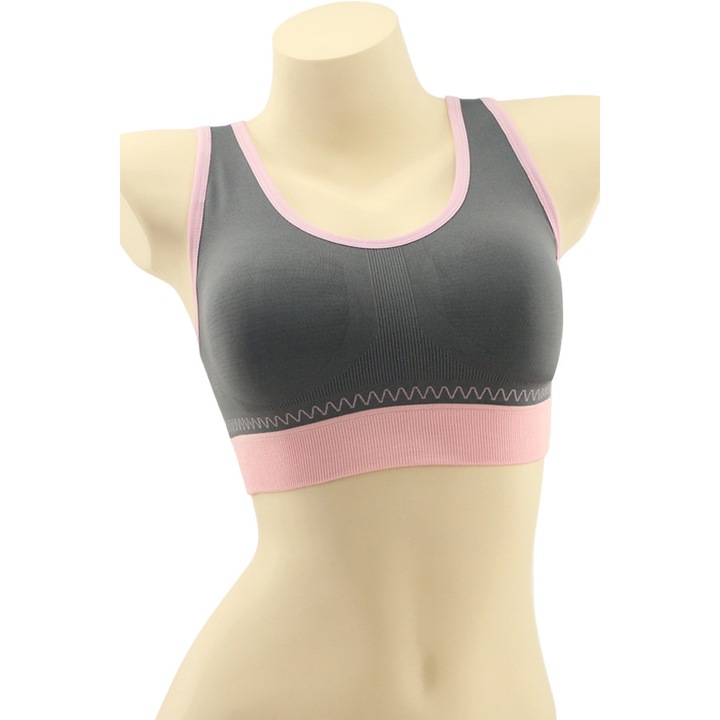 Bustiera sport din material elastic MG-YP017gri 89262, Gri