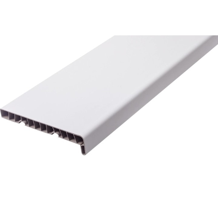 Glaf PVC interior pentru ferestre Alb 150 x 15 cm, Include piese laterale