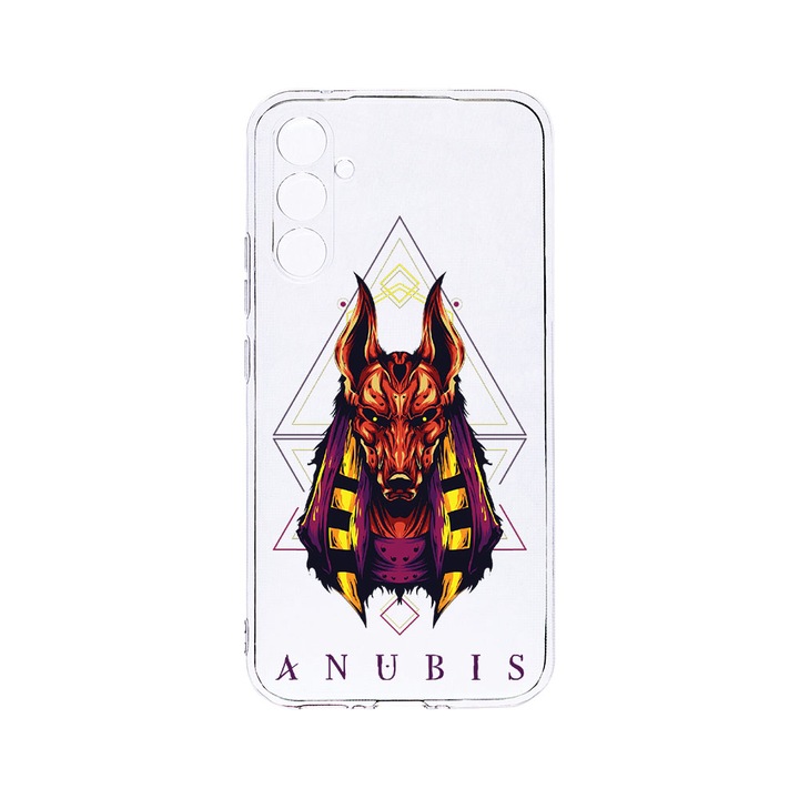 Husa BestCase® Clear Silicon 2MM, Compatibila Cu Samsung Galaxy S23 FE, Mythology Anubis, Antisoc, Protectie Camera, Margini ridicate pentru protectia ecranului, T 286