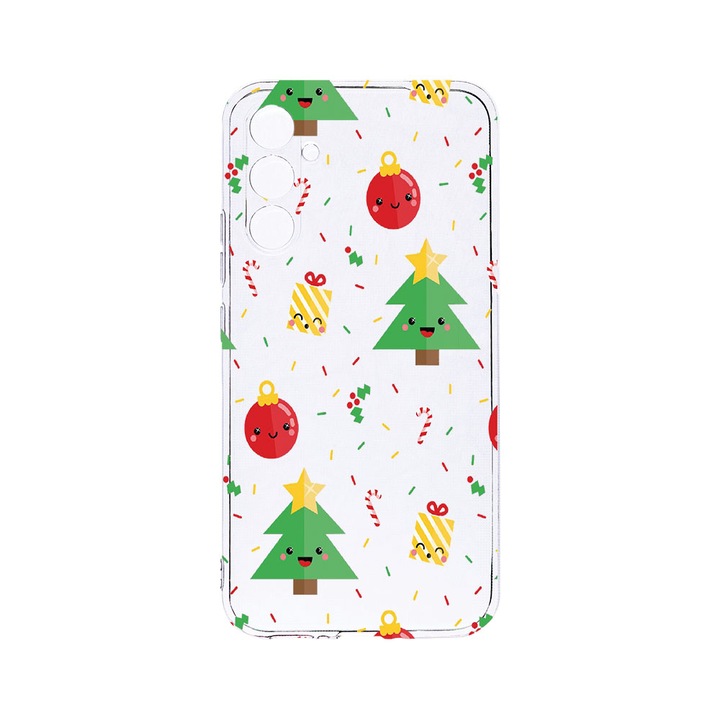 Husa BestCase® Clear Silicon 2MM, Compatibila Cu Samsung Galaxy S23 FE, Xmas Tree, Antisoc, Protectie Camera, Margini ridicate pentru protectia ecranului, T 309