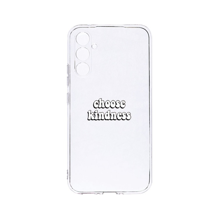 Husa BestCase® Clear Silicon 2MM, Compatibila Cu Samsung Galaxy S23 FE, Choose Kidness, Antisoc, Protectie Camera, Margini ridicate pentru protectia ecranului, T 478