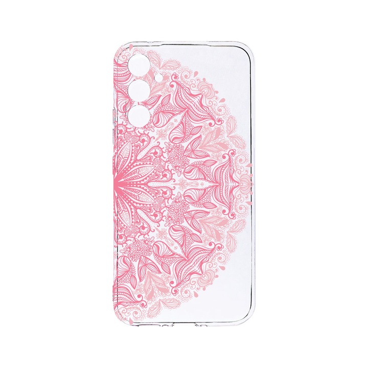 Husa BestCase® Clear Silicon 2MM, Compatibila Cu Samsung Galaxy S23 FE, Lace Pink, Antisoc, Protectie Camera, Margini ridicate pentru protectia ecranului, T 21