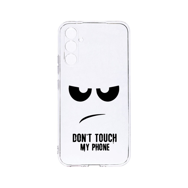 Силиконов калъф BestCase за Samsung Galaxy M34 / Galaxy F34, Don’t Touch My Phone, Camera Protection, Clear Silicon 2MM, Transparent T 90