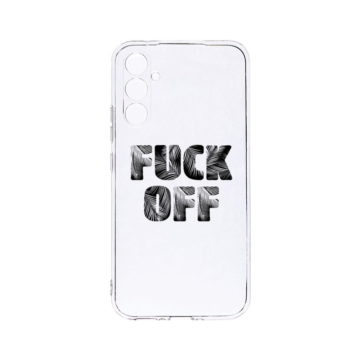 Husa BestCase® Clear Silicon 2MM, Compatibila Cu Samsung Galaxy S23 FE, Fu Off, Antisoc, Protectie Camera, Margini ridicate pentru protectia ecranului, T 139
