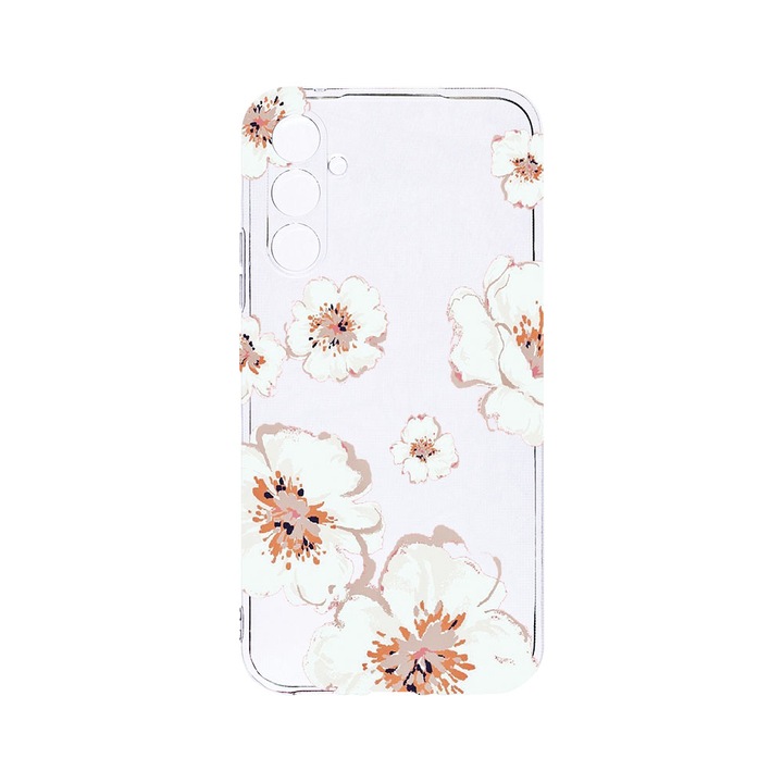 Husa BestCase® Clear Silicon 2MM, Compatibila Cu Samsung Galaxy S23 FE, Pastel Colors - Flowers, Antisoc, Protectie Camera, Margini ridicate pentru protectia ecranului, T 499