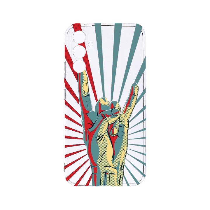 Husa BestCase® Clear Silicon 2MM, Compatibila Cu Samsung Galaxy S23 FE, Rock Festival, Antisoc, Protectie Camera, Margini ridicate pentru protectia ecranului, T 530