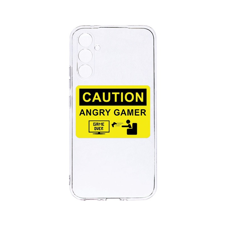 Husa BestCase® Clear Silicon 2MM, Compatibila Cu Samsung Galaxy S23 FE, Angry Gamer, Antisoc, Protectie Camera, Margini ridicate pentru protectia ecranului, T 673