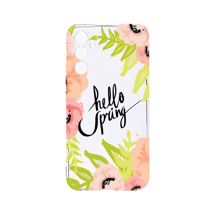 Husa BestCase® Clear Silicon 2MM, Compatibila Cu Samsung Galaxy S23 FE, Hello Spring, Antisoc, Protectie Camera, Margini ridicate pentru protectia ecranului, T 685