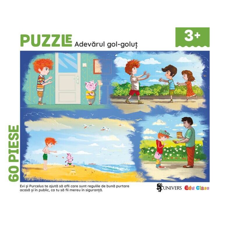 Puzzle 60 piese Adevarul gol-golut EDU CLASS - eMAG.ro