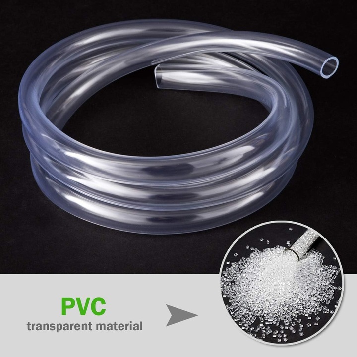 Furtun transparent PVC 4x6mm 5m flexibil