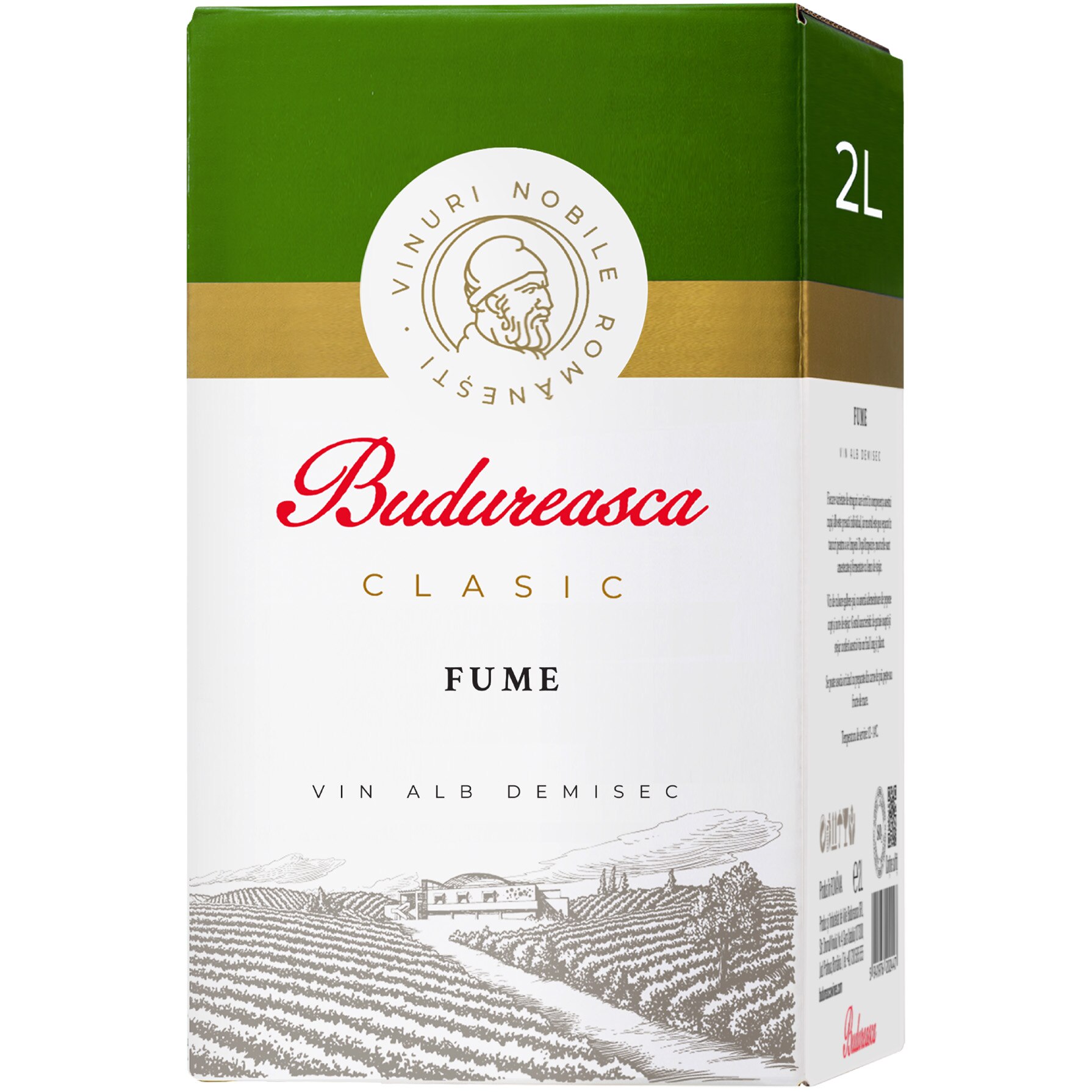 Bag in Box 2L FUME Demisec 2024 - Budureasca (alb)