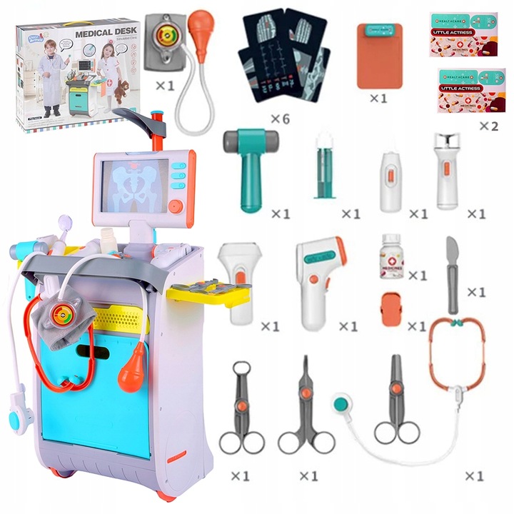 Игрален комплект Доктор, Статор, 24 части, Многоцветен, 3 години+