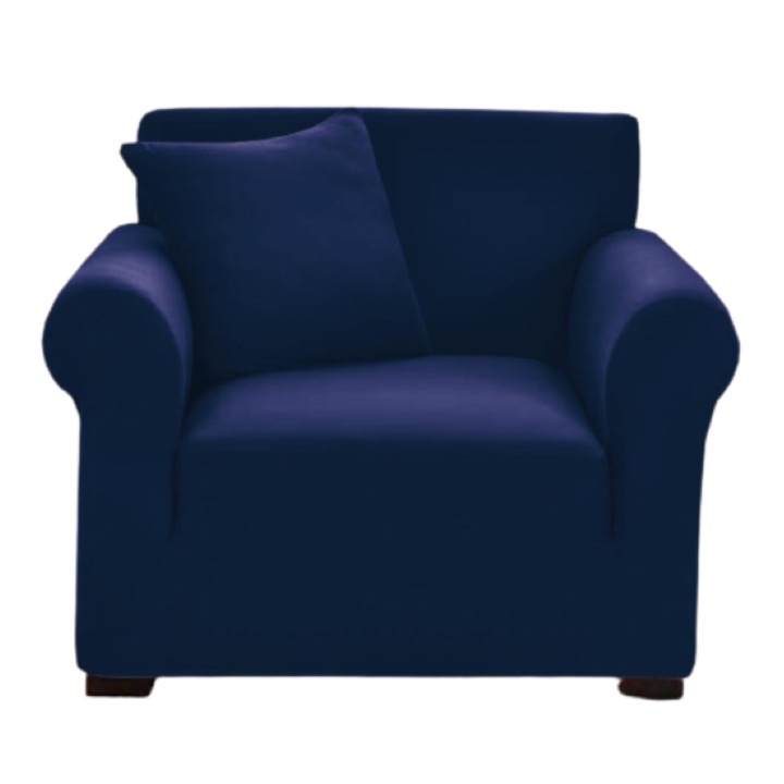 Husa elastica pentru fotoliu, Uni, 90x140cm, Bleumarin