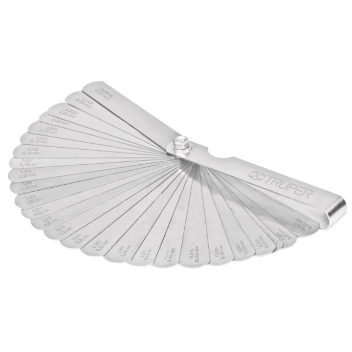 Lera din otel inoxidabil, 0,04-0,63mm, truper