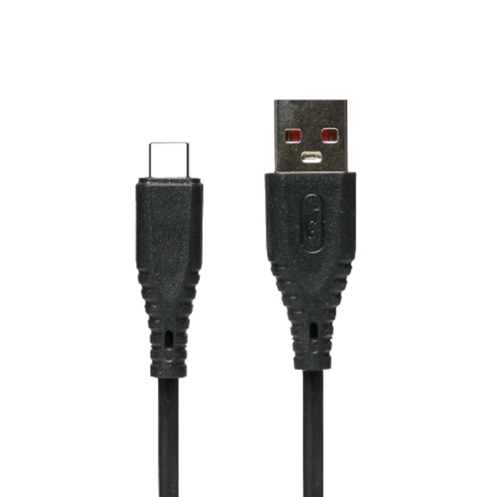 Cablu USB, SkyDolphin, S20T, USB-C, 2.4A, 1m, Negru